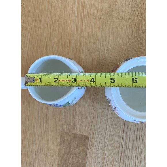 Vintage Noritake Casual Gourmet Garden Sugar + Cream Set w/Lid Floral Botanical - Picture 6 of 9